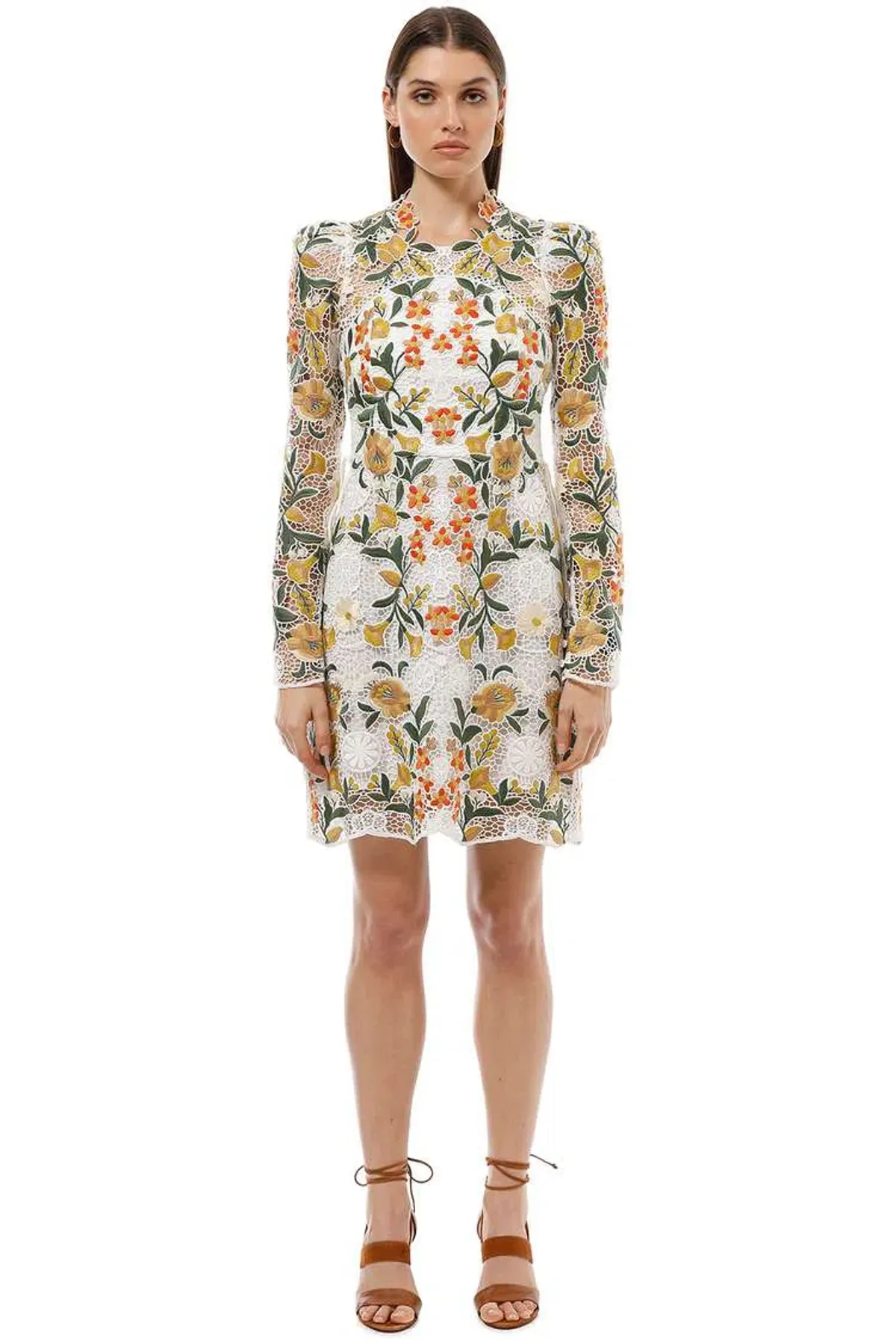 Thurley Vasette Lace Mini Dress Floral Size 8 for rent on The Volte - main image
