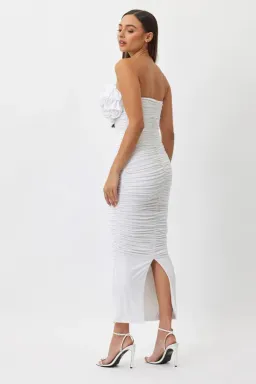 Bianca & Bridgett Tara Midi Dress White Size 8 for rent on The Volte - image 3