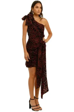 MISHA Moxie Mini Dress in Red Leopard Size 10/M for rent on The Volte - image 2