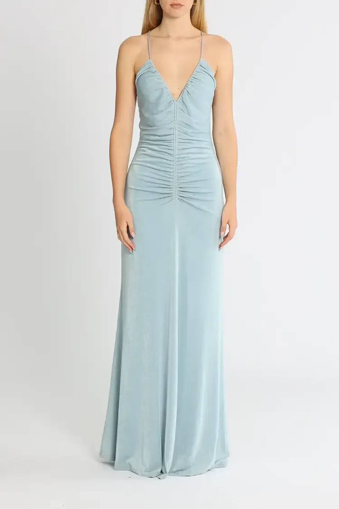 MISHA Avoca Gown Blue Size 10/M for rent on The Volte - main image