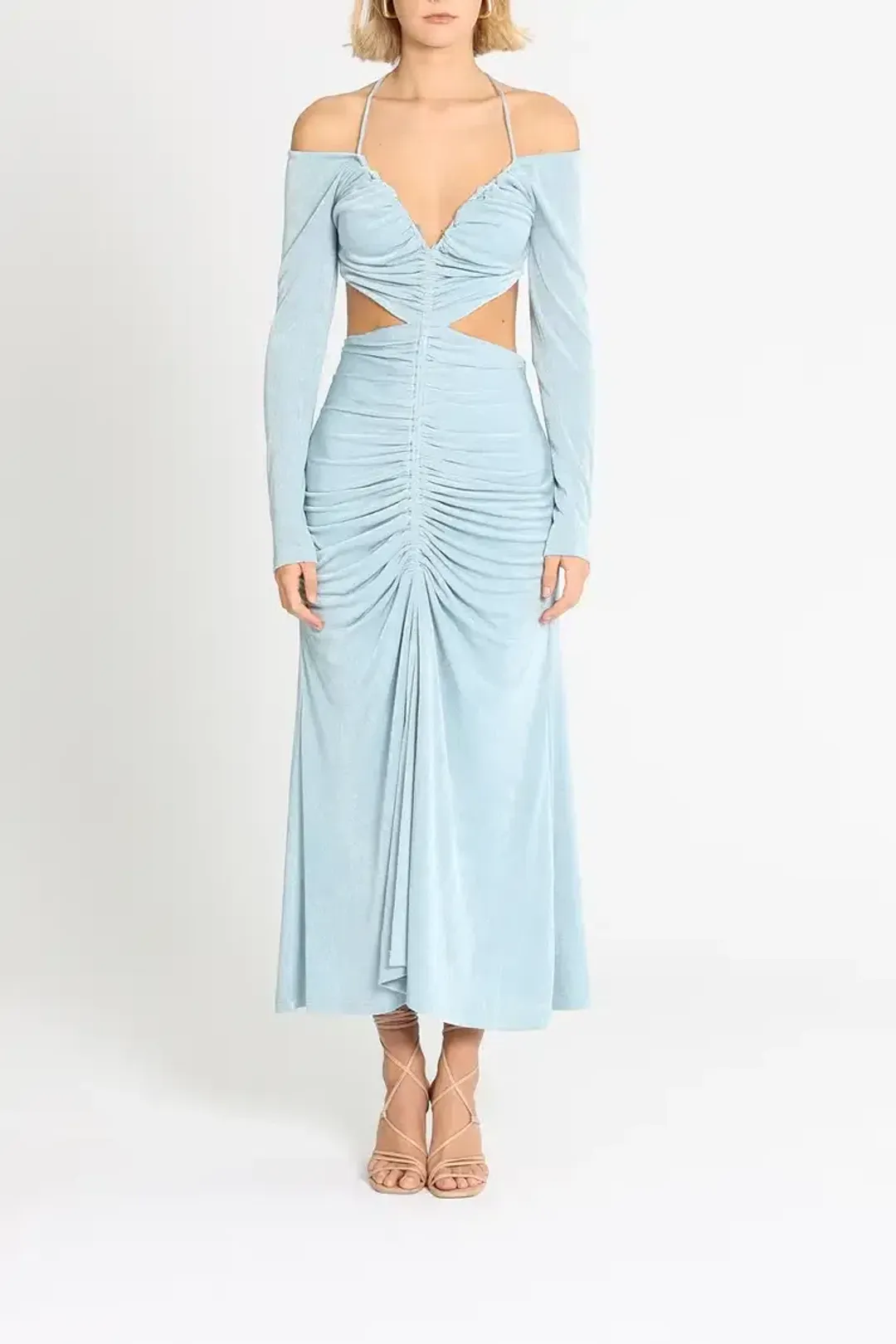 MISHA Straker Midi Dress Topaz Size 12 for rent on The Volte - main image