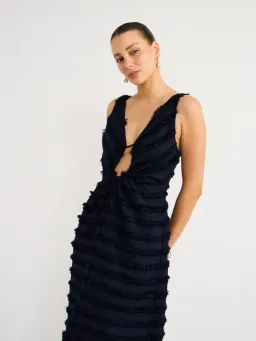 One Fell Swoop Alexa Dress in Midnight Flounce Size 8 for rent on The Volte - image 3