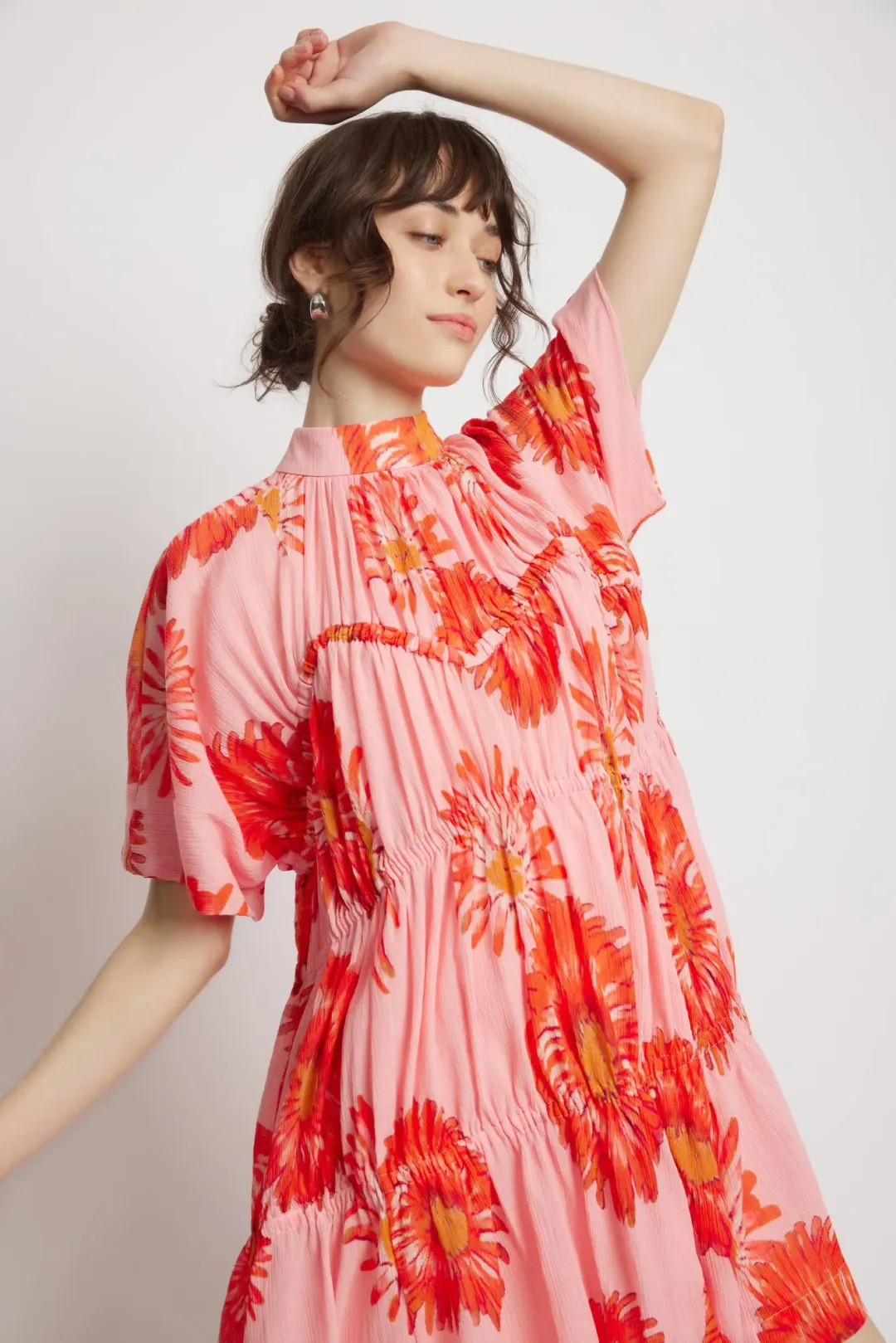 Sunset Lover Wildfire Babydoll Dress Wildflower Print Size AU 10 for rent on The Volte - main image