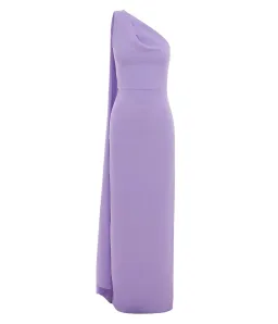 Solace London Demi Woven Crepe Dress in Lilac Size AU 8 for rent on The Volte - image 4