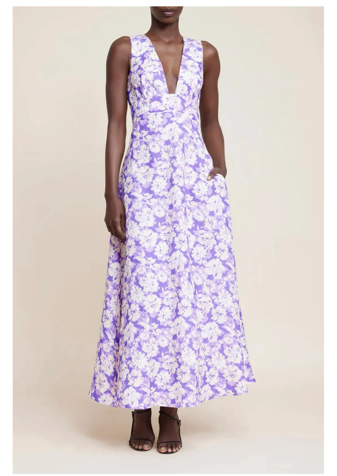 Acler Ardanary Maxi Dress Violet Imprint Size AU 12 for rent on The Volte - main image