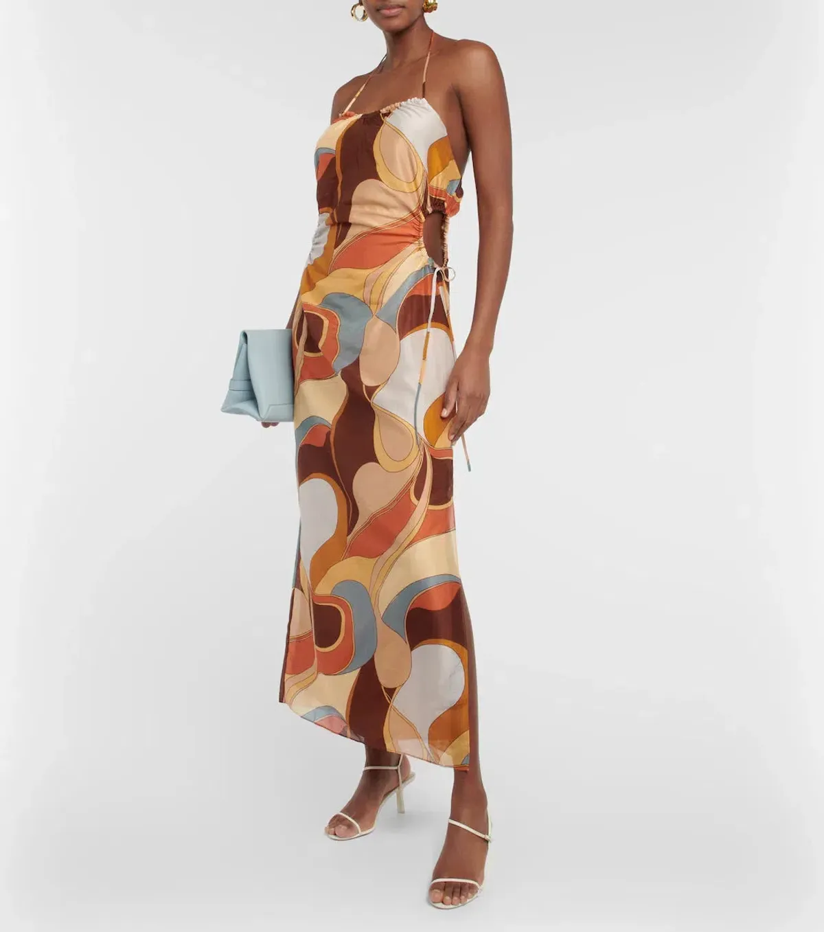 Sir the Label Vista Halter Midi Dress in Vista Print Size 2 / AU 10 for rent on The Volte - main image