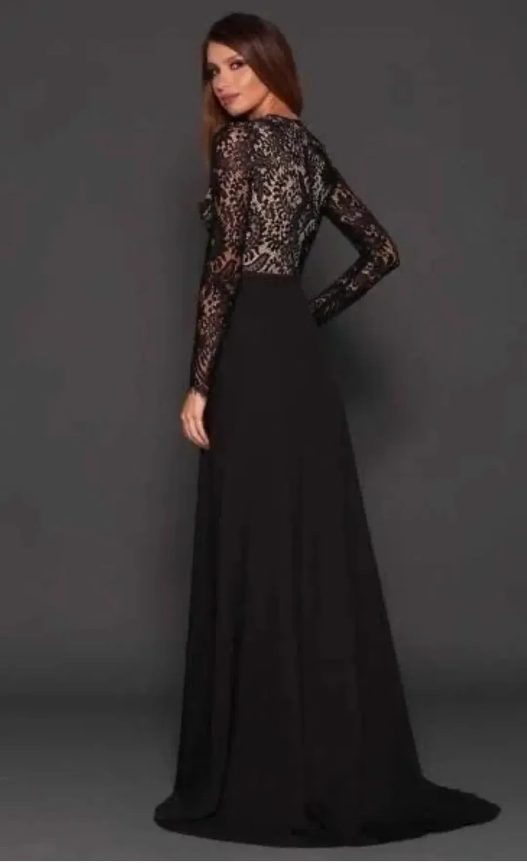 Elle Zeitoune Alexandria Gown Black Size 10 for rent on The Volte - main image