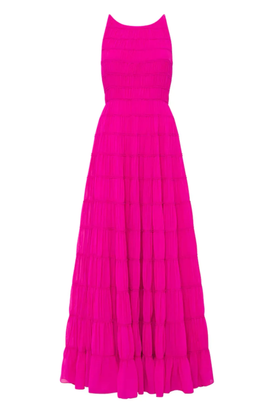 Aje Rosewood Ruched Gown Magenta Size  14 for rent on The Volte - main image