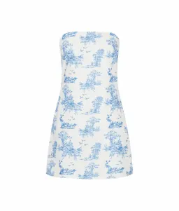 RQ the Label Paloma Dress Blue Toile Size 8 for rent on The Volte - image 4