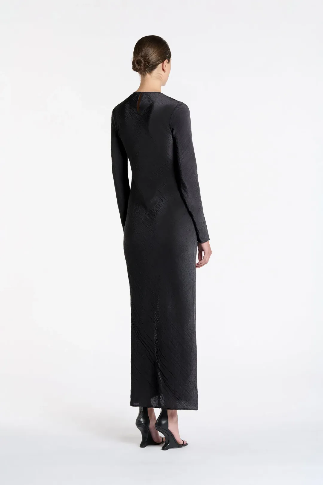 Sir the Label Suri Long Sleeve Dress With Side Split Black Size 8 for rent on The Volte - main image