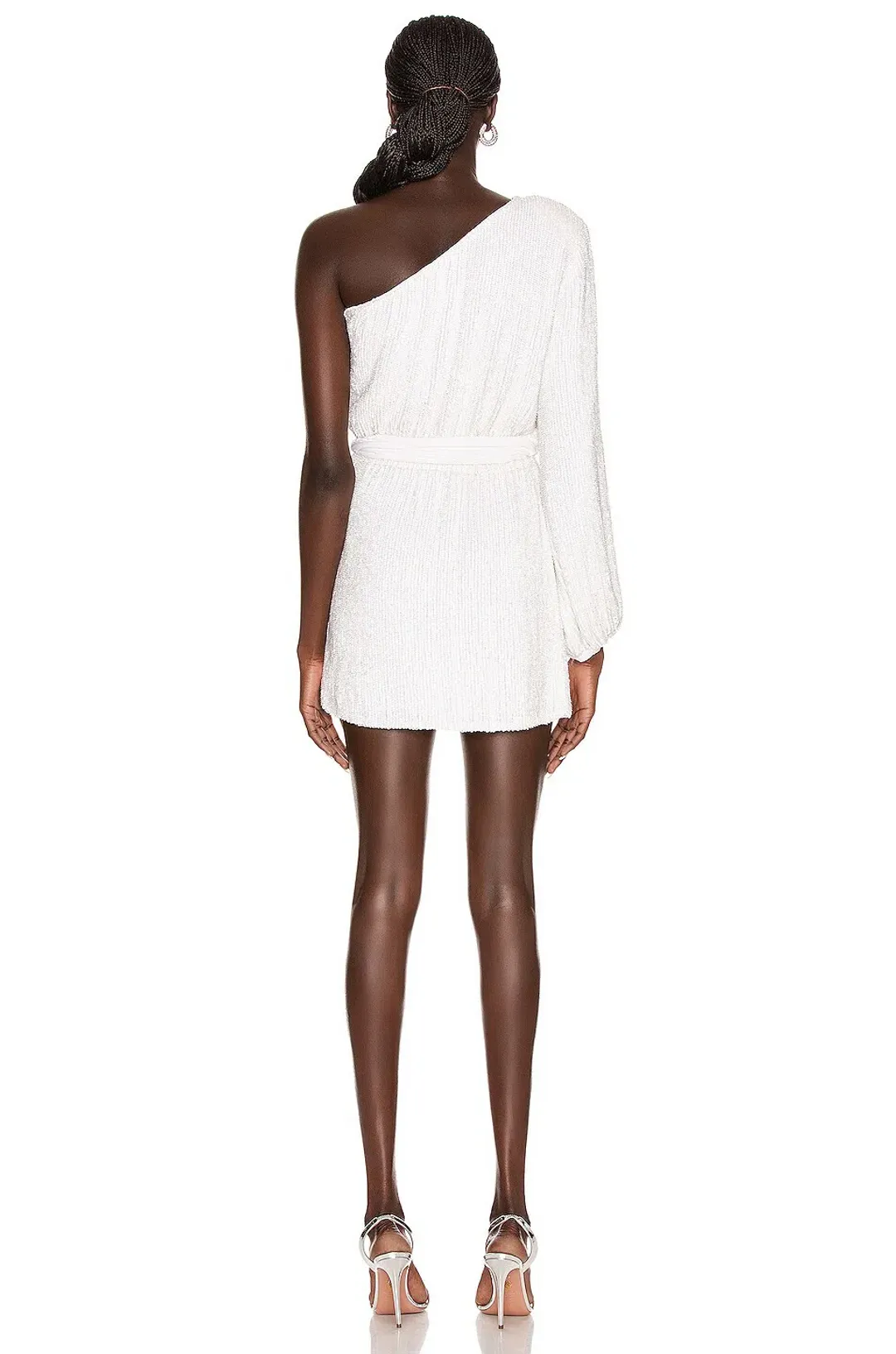 Retrofete Bridget One Shoulder Dress White Size 10 for rent on The Volte - main image