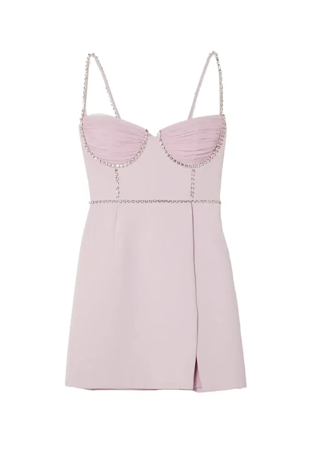 Self Portrait Crystal Embellished Mini Dress Pink Size 12 for rent on The Volte - main image