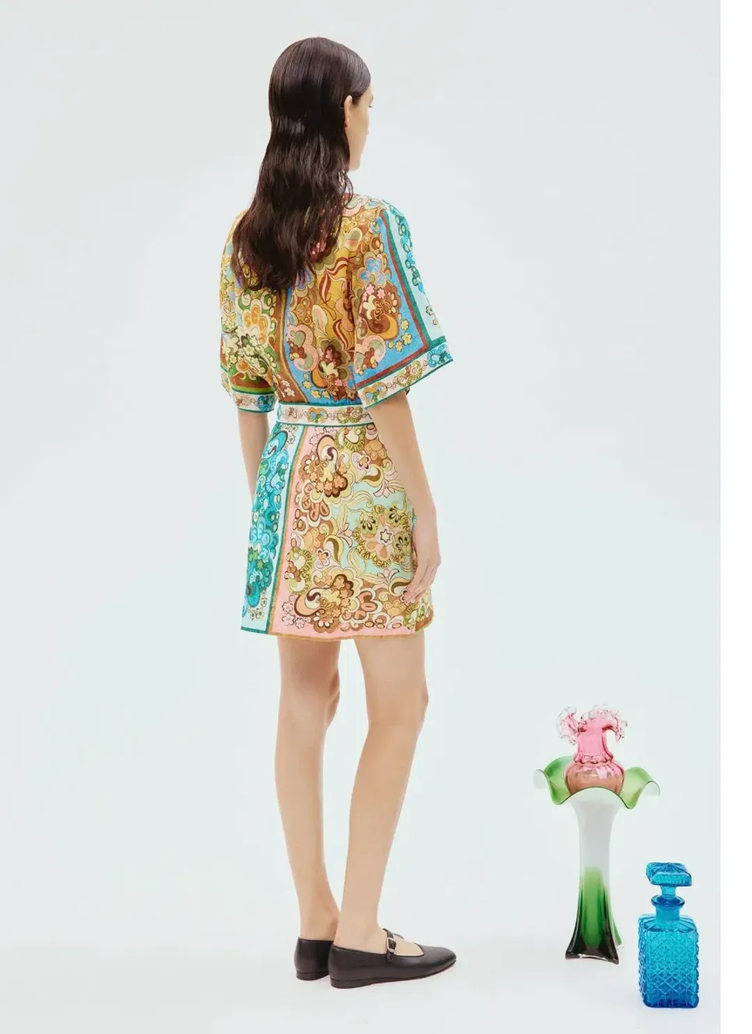 Alemais Dreamer Shirt Dress Multi Floral Size 6 for rent on The Volte - main image
