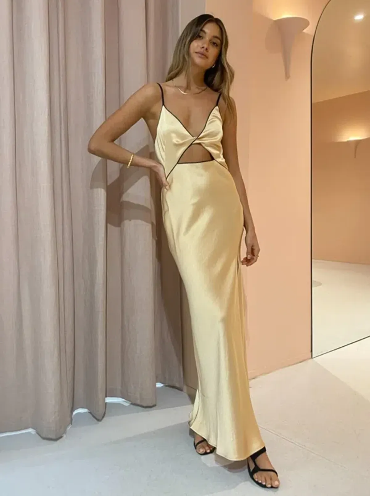 Bec & Bridge Hazel Dress in Wheat Size 6 for rent on The Volte - main image