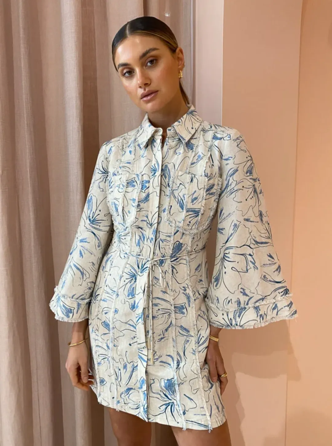 Significant Other Ansel Dress Illustration Floral Size AU 6 for rent on The Volte - main image