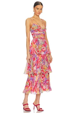 Amur Luke Pleated Tier Dress Floral Size AU 8 for rent on The Volte - image 2