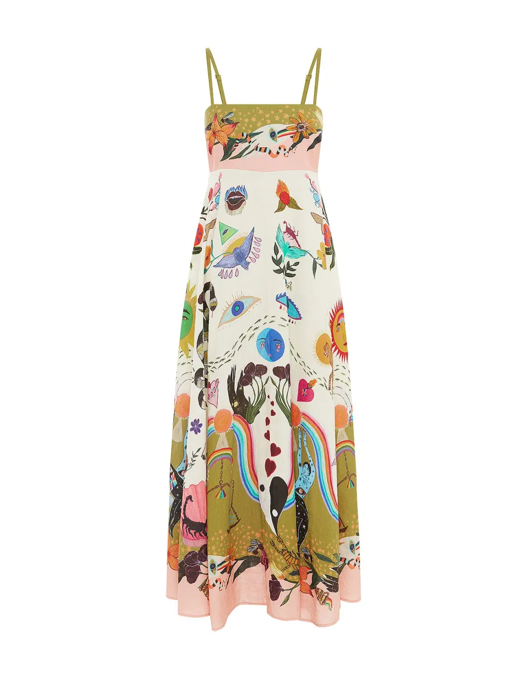 Alemais Evergreen Sundress in Multi Size AU 8 for rent on The Volte - main image