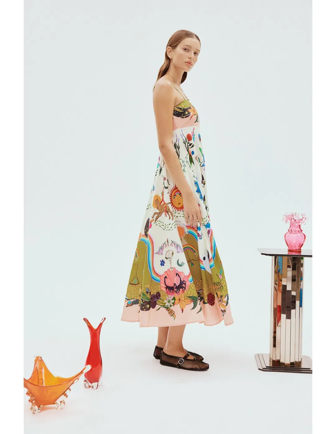 Alemais Evergreen Sundress in Multi Size AU 8 for rent on The Volte - main image