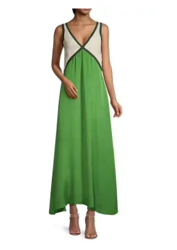 Sancia Naomi Colorblocked Maxi Dress Green Size AU 8 for rent on The Volte - image 2