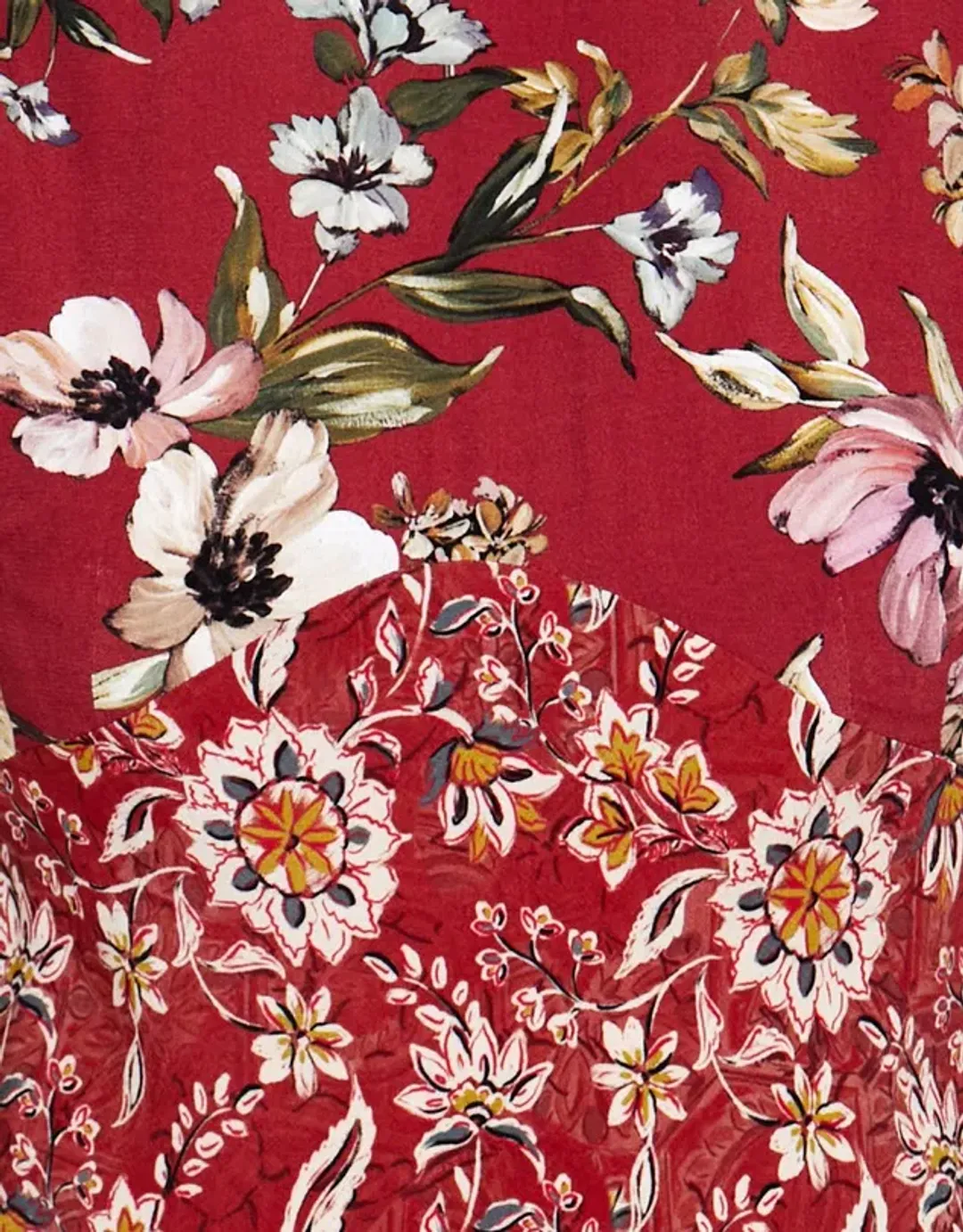 Kachel Harlow Dress Red Print Size 10 for rent on The Volte - main image