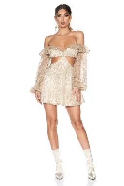 SOFIA THE LABEL Golden Hour Dress gold size 6 for rent on The Volte - image 1