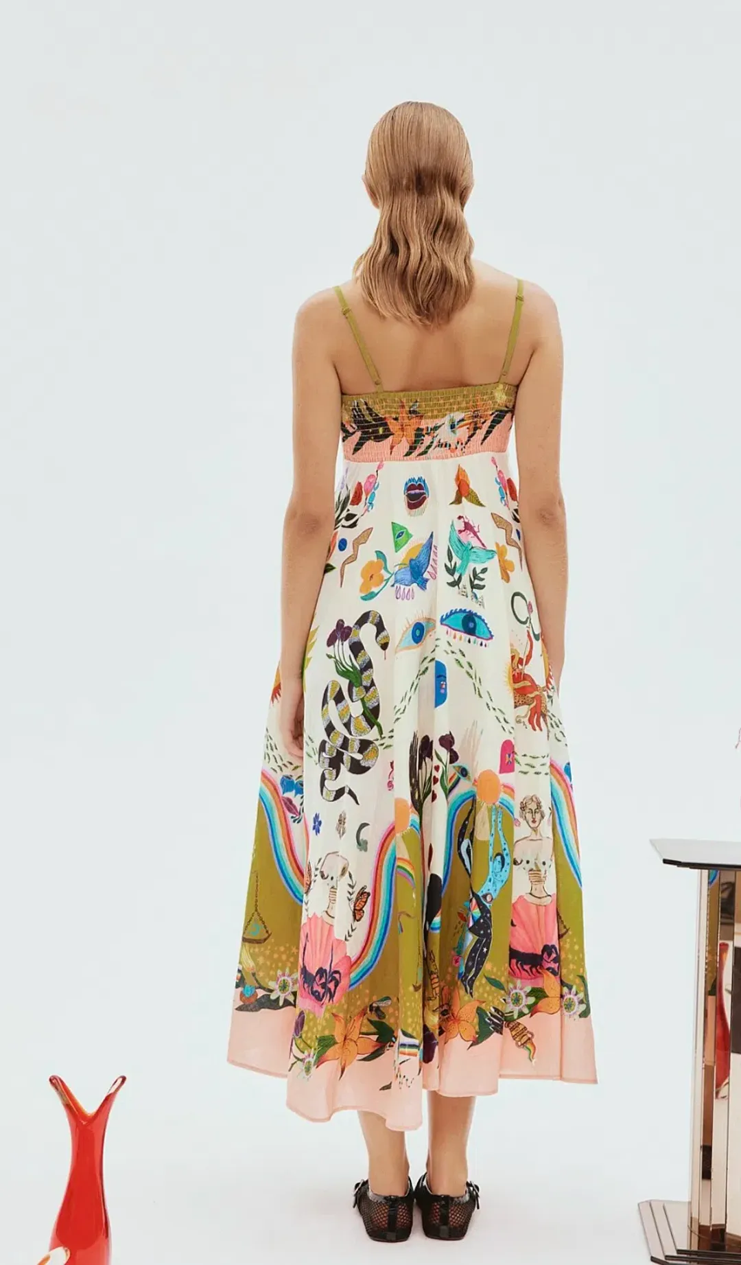 Alemais Evergreen Sundress Multi Print Size 10 for rent on The Volte - main image