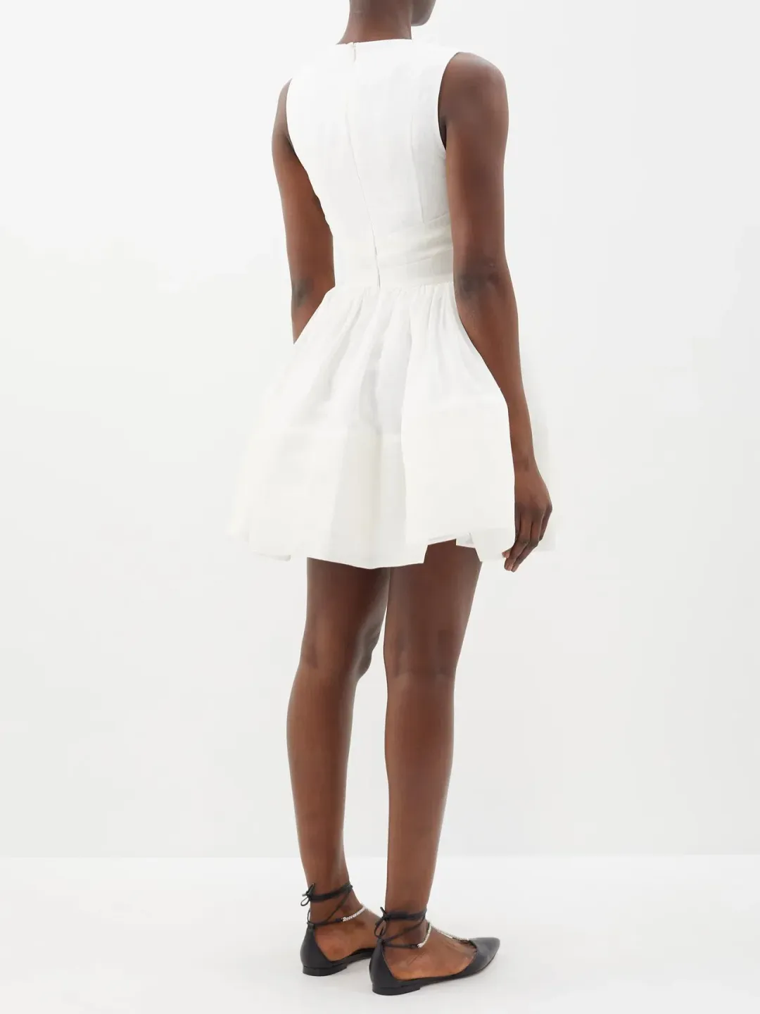 Zimmermann Tama Mini Dress White Size 4/ AU 16  for rent on The Volte - main image