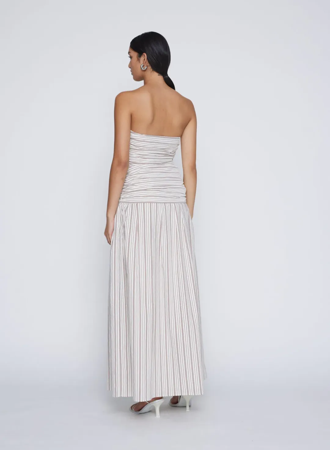 Anna Quan Isadora Maxi Dress Tobacco Stripe Size 6 for rent on The Volte - main image