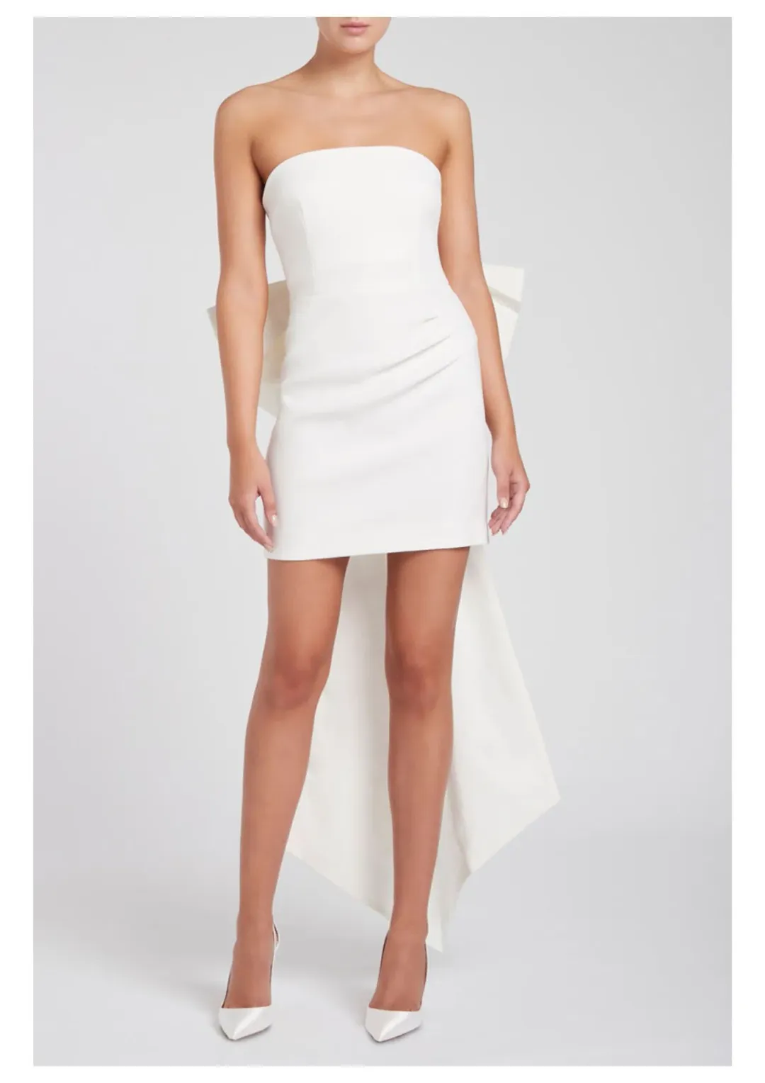 Rebecca Vallance Daphne Mini Dress Ivory Size 8 for rent on The Volte - main image