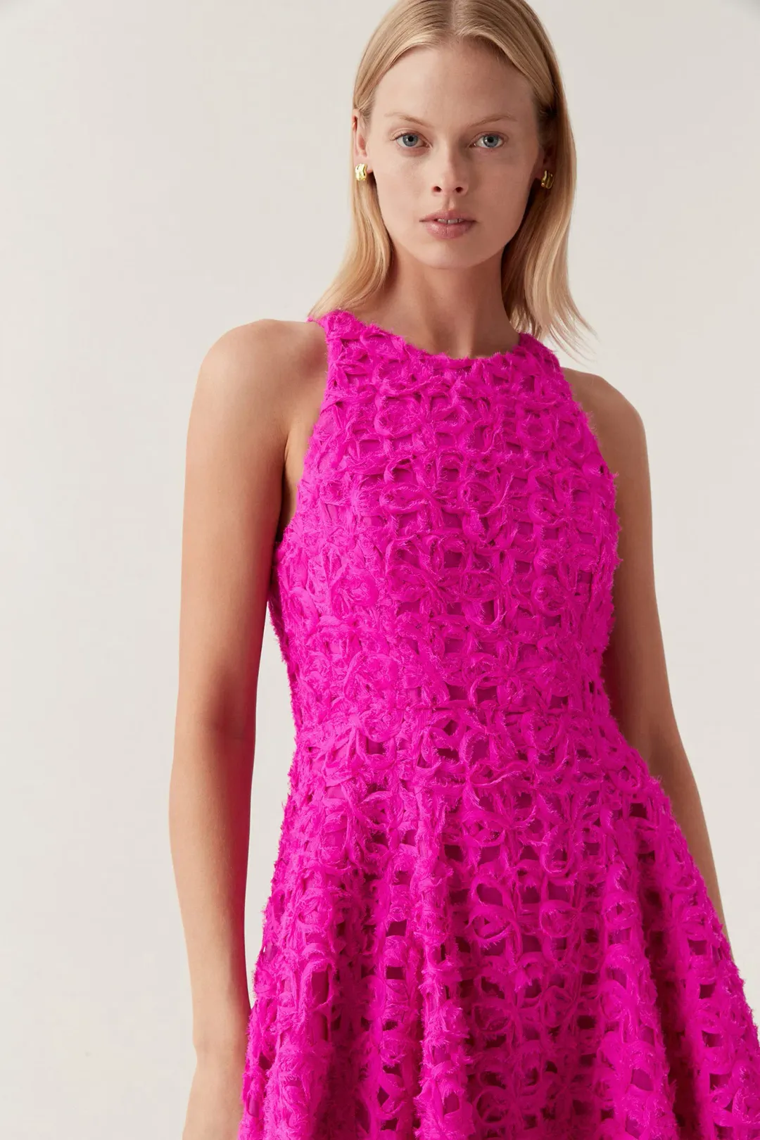 Aje Quintette Midi Dress Deep Magenta Size XXS / AU 4 for rent on The Volte - main image