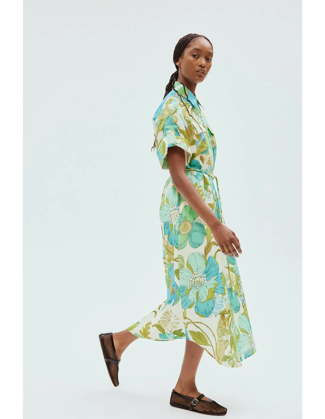 Alemais Janis Shirt Midi Dress Floral AU12 for rent on The Volte - main image