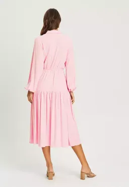 Tussah Leana Midi Dress Pink Size 6 for rent on The Volte - image 2