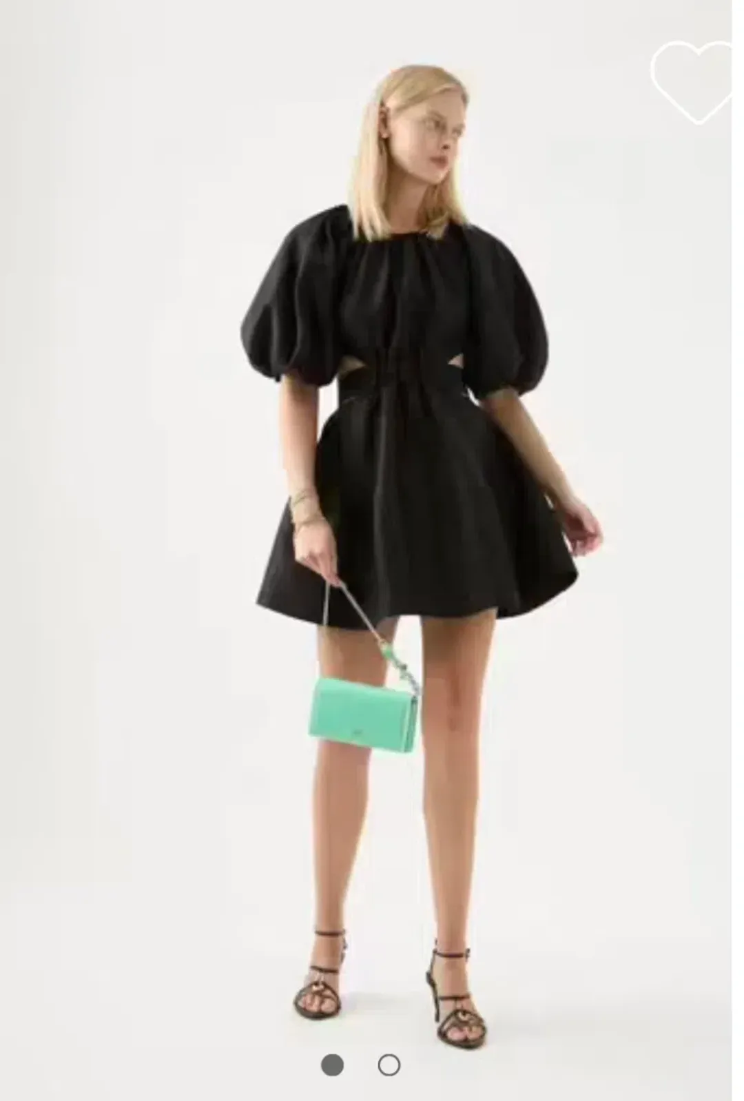 Aje Mimosa Cut Out Mini Dress Black Size 12 for rent on The Volte - main image