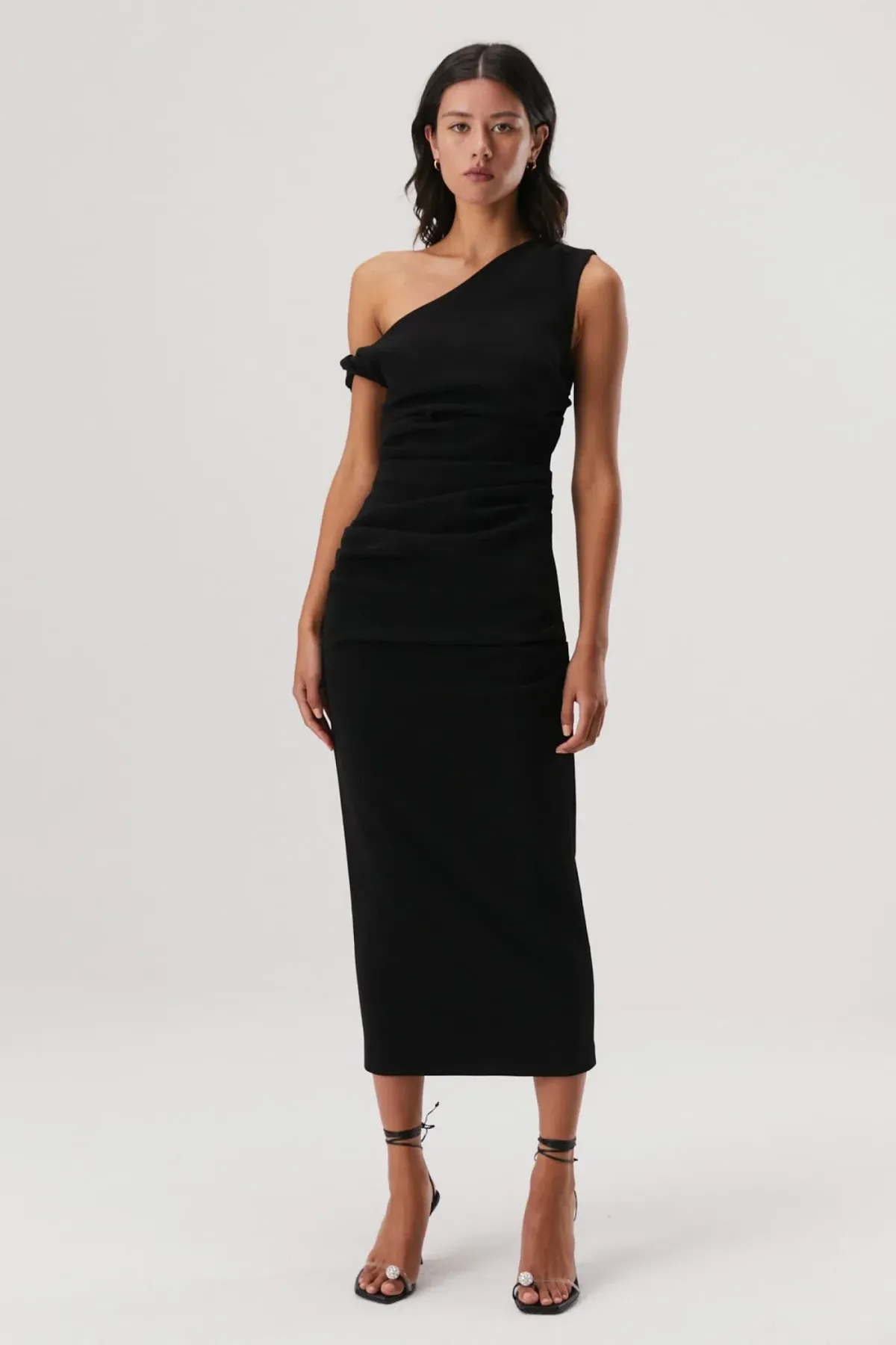 Misha Alaska Midi Dress Black Size 10  for rent on The Volte - main image