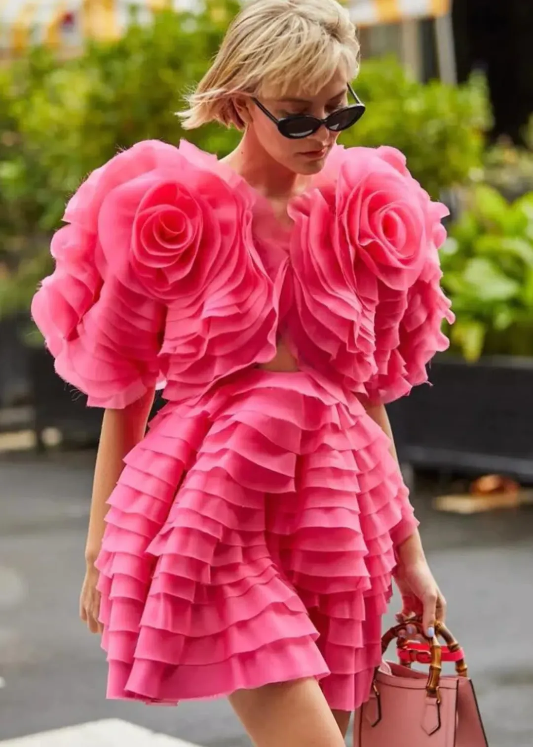 Aje Amour Mini Dress Pink Size 14 for rent on The Volte - main image