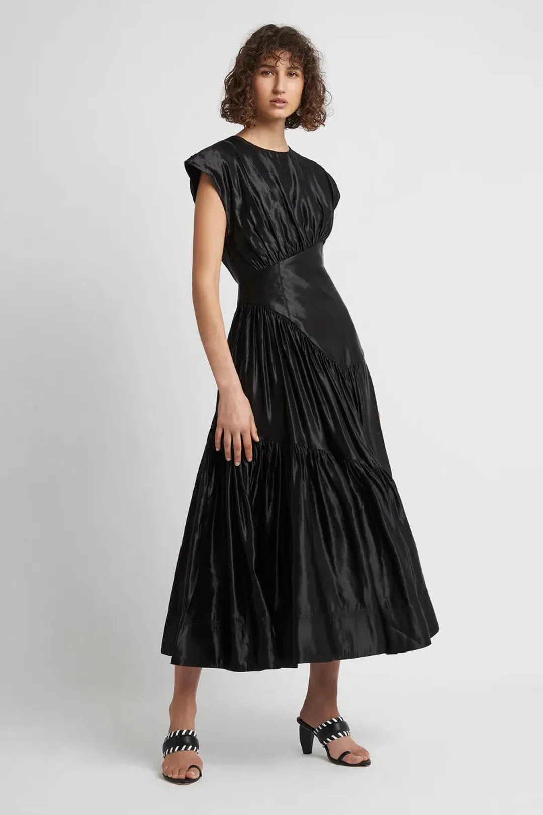 Aje Serendipity Reflection Midi Dress Black Size 10 for rent on The Volte - main image