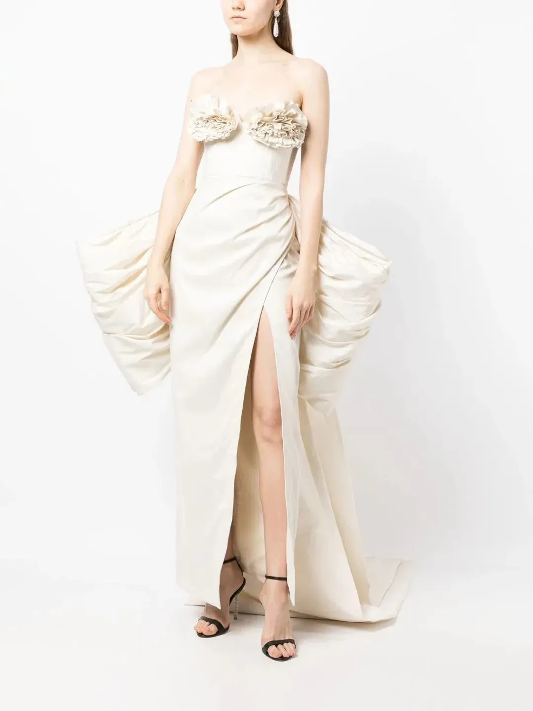 Rachel Gilbert Romy Gown Maxi Dress in Cream Size AU 10 for rent on The Volte - main image
