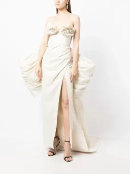Rachel Gilbert Romy Gown Maxi Dress in Cream Size AU 10 for rent on The Volte - image 1