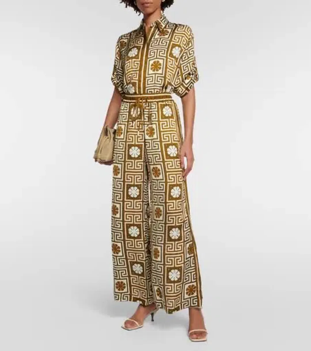 Alemais Dimi Jacquard Shirt & Pant Set Print Size 8 for rent on The Volte - main image