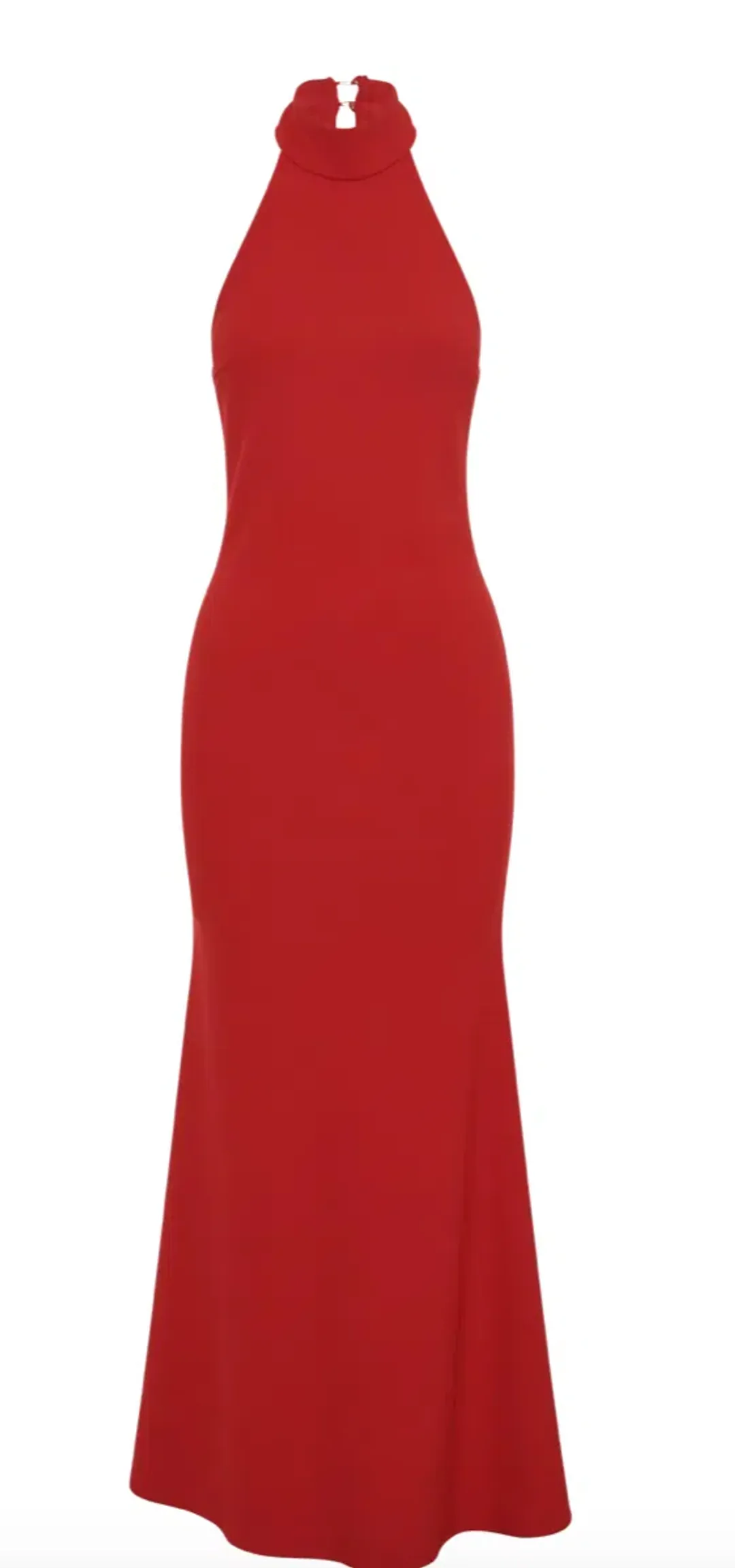 Meshki Genesis High Neck Maxi Dress in Red Size 4 for rent on The Volte - main image