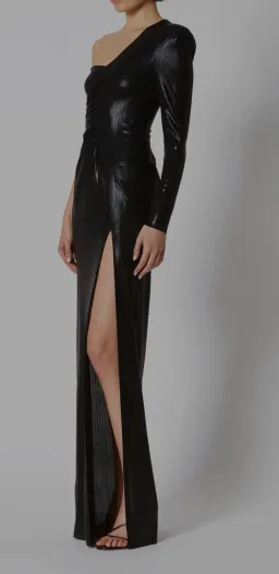 Scanlan Theodore Lacquer Jersey Gown Black Size 8 for rent on The Volte - image 5