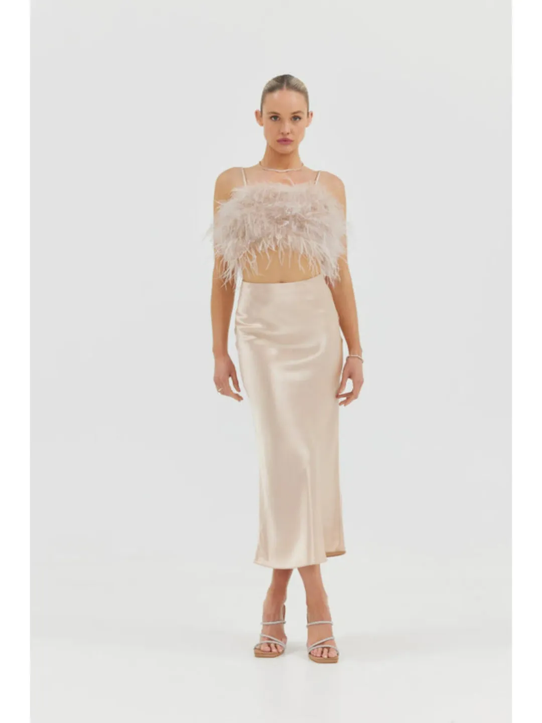 Bubish Iris Top & Harlow Skirt Champagne Size S / AU  8 for rent on The Volte - main image