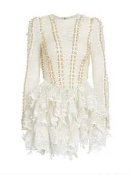 Zimmermann Coaster Corset Laced Dress Ivory Size 0 / AU 8  for rent on The Volte - image 3