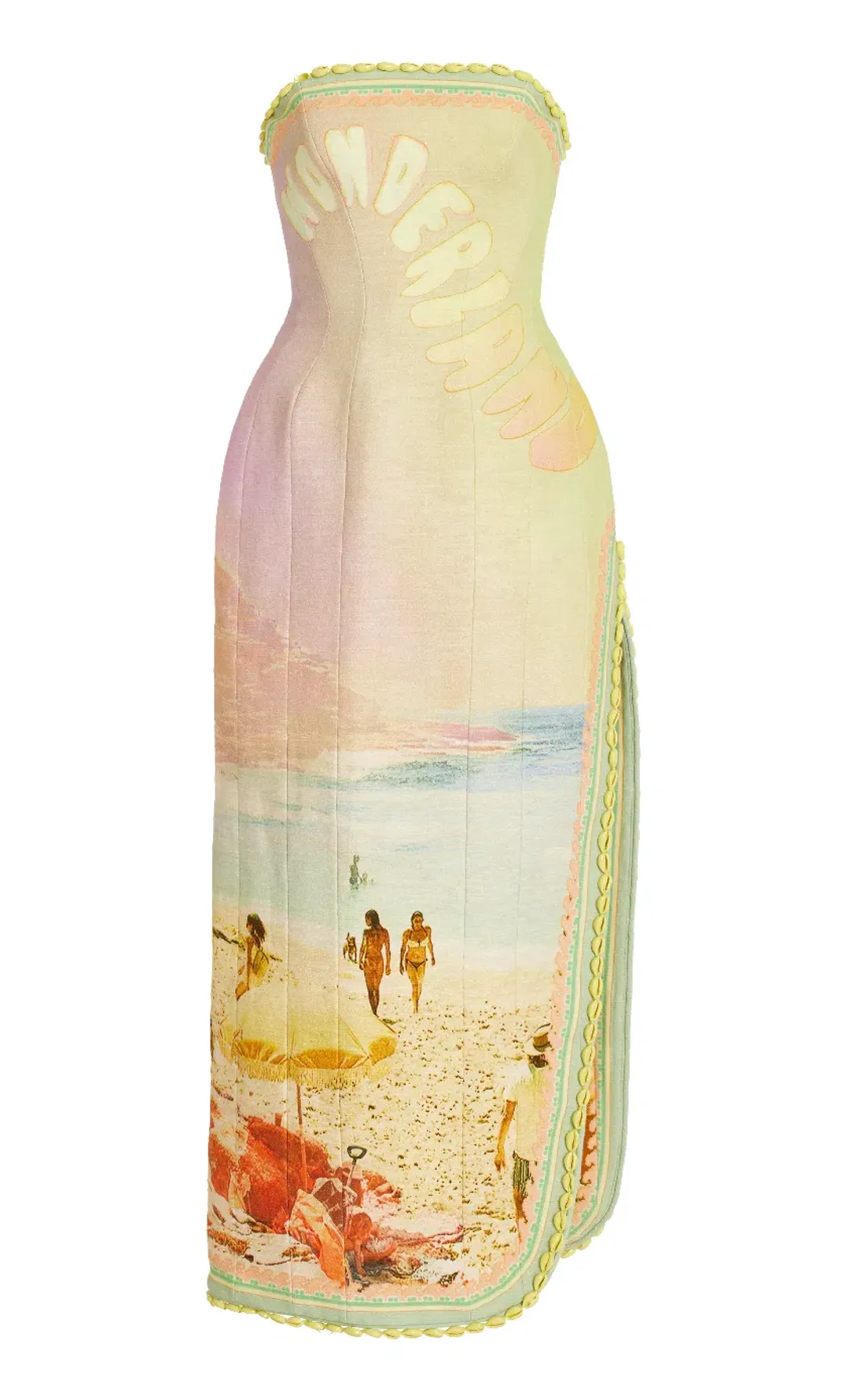 Zimmermann Coaster Structured Midi Dress Poster Print Size 0 / AU 8  for rent on The Volte - main image