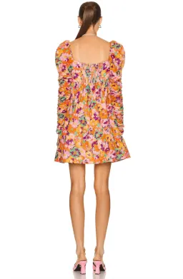 Zimmermann Violet Twist Front Mini Dress Mustard Multi Floral Size 1 / AU 10  for rent on The Volte - image 2