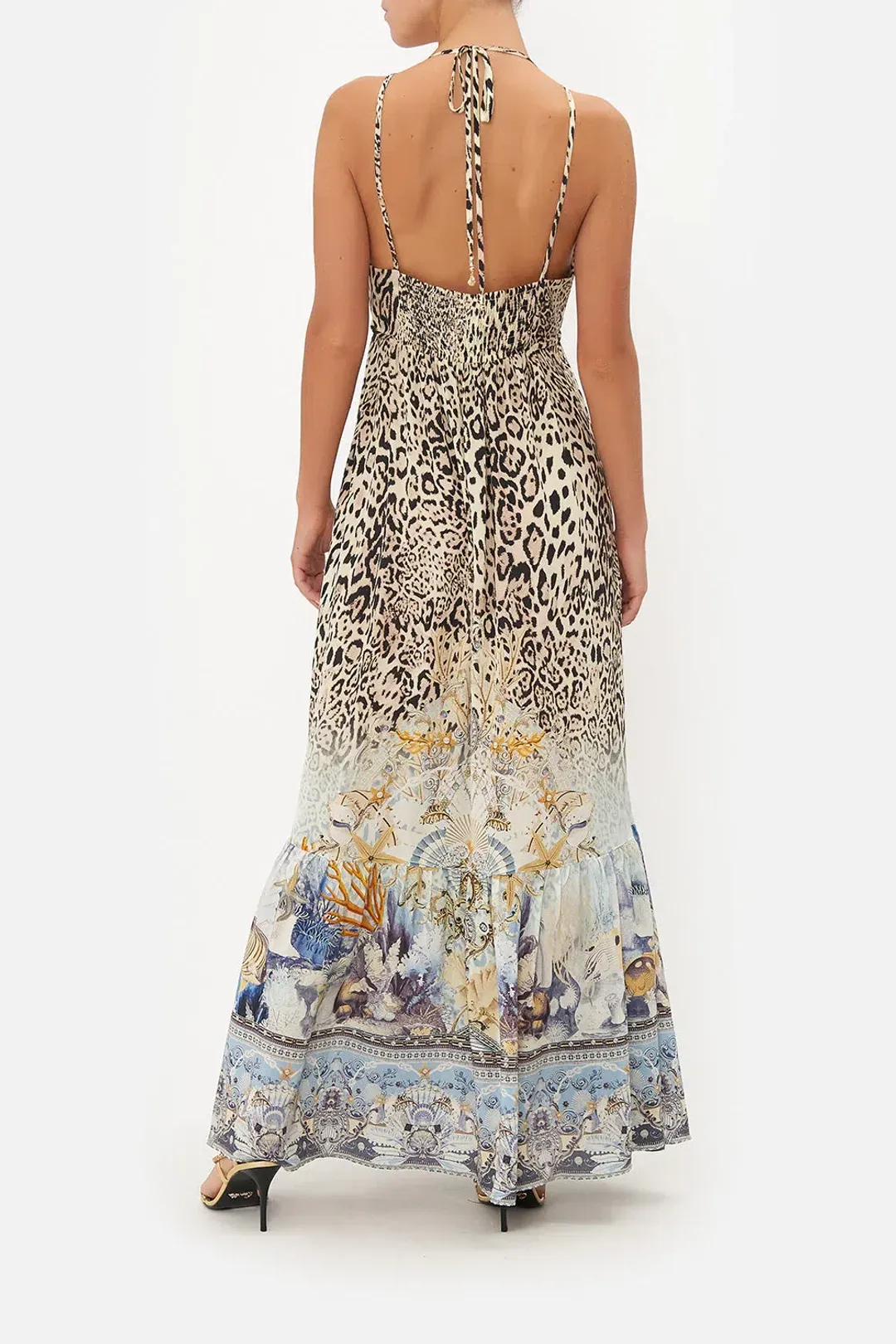 Camilla Seahorse Sonnet Tiered Dress Leopard Print Size XXL / AU 18 for rent on The Volte - main image