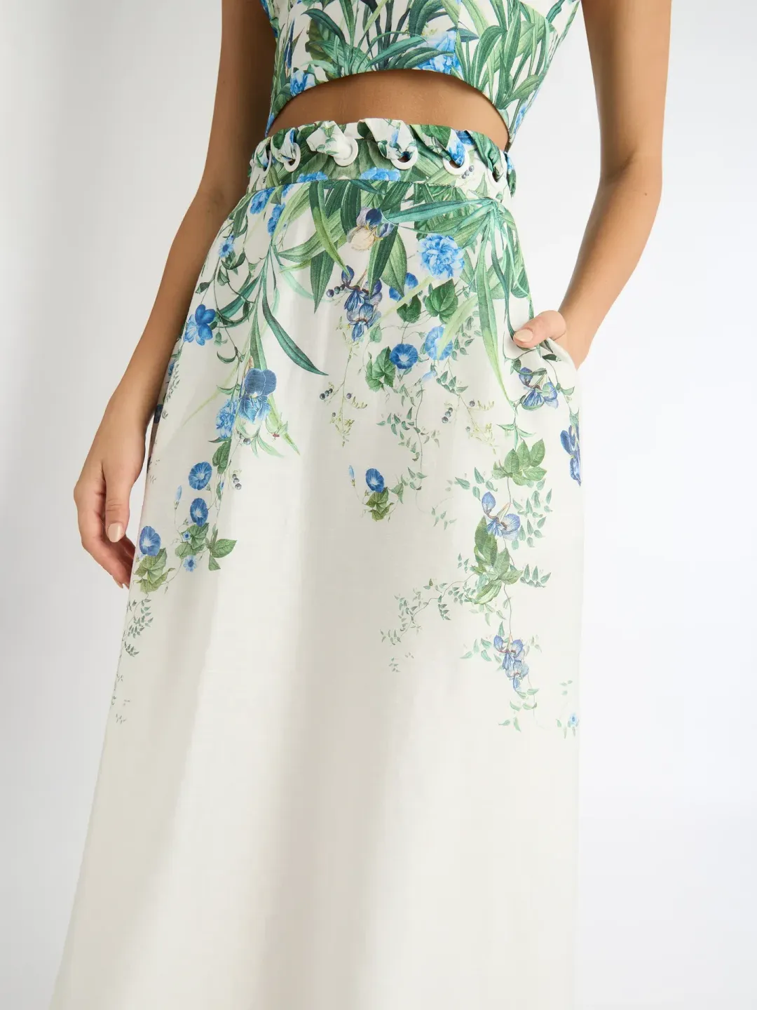 Sheike Madrid Skirt & Top Set Floral Size AU 10  for rent on The Volte - main image