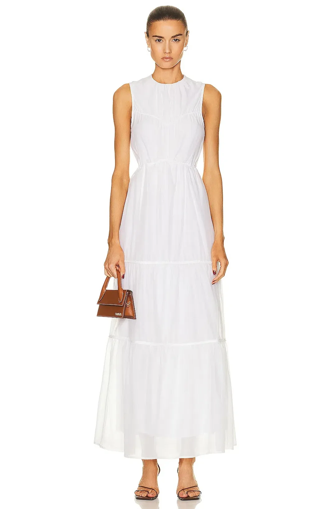 Sir The Label Emme Tiered Dress Ivory  Size 3 / 12 AU for rent on The Volte - main image