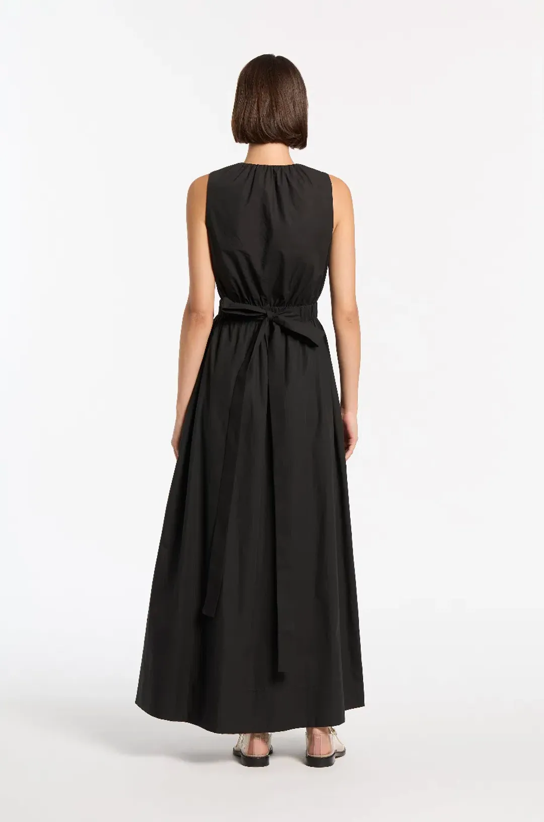 Sir The Label Dion Gathered Dress Black Size 0 / 6 AU  for rent on The Volte - main image