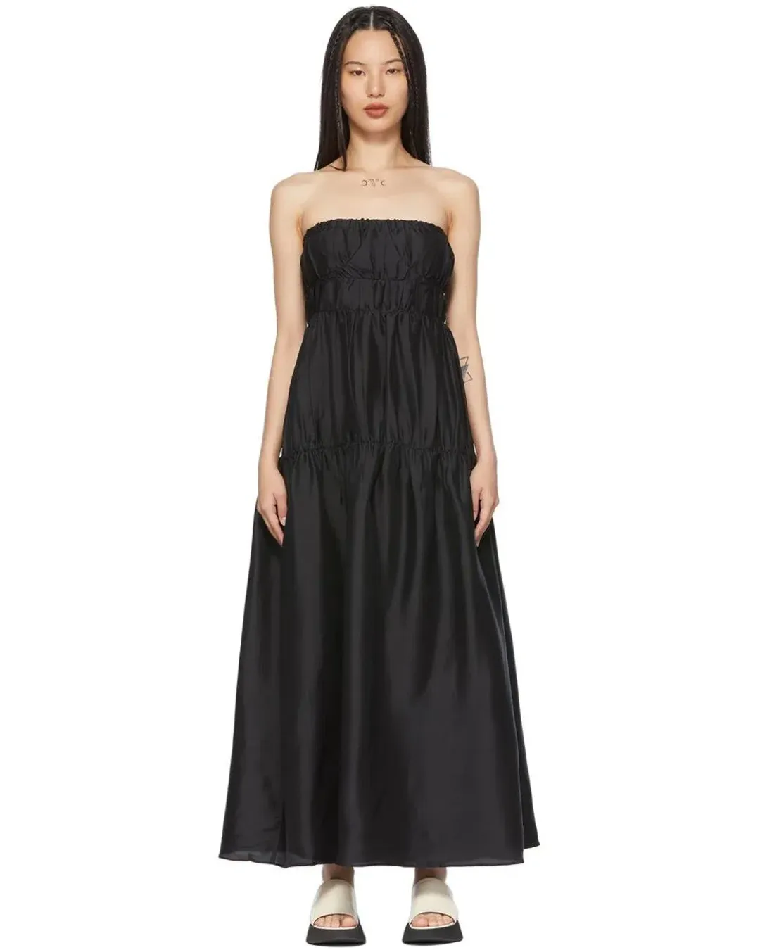 Sir The Label Evie Strapless Dress Black Size 1 / 8 AU for rent on The Volte - main image